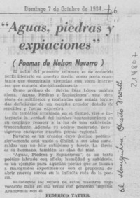 "Aguas, piedras y expiaciones"