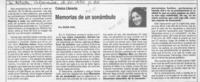 Memorias de un sonámbulo  [artículo] Sara Vial.