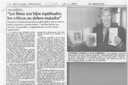 "Los libros son hijos espirituales, los críticos no deben matarlos  [artículo].