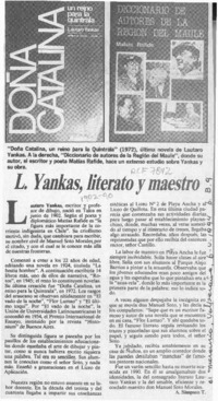 L. Yankas, literato y maestro  [artículo] A. Simpson T.