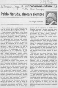 Pablo Neruda, ahora y siempre