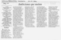 Ambiciones que matan  [artículo] Hans Ehrmann.