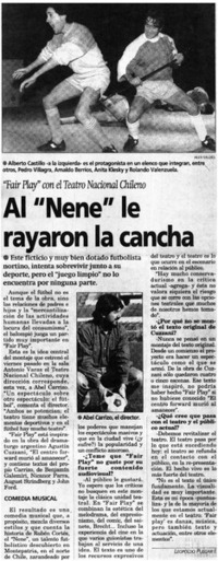 Al "Nene" le rayaron la cancha