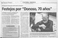 Festejos por "Donoso, 70 años"  [artículo].