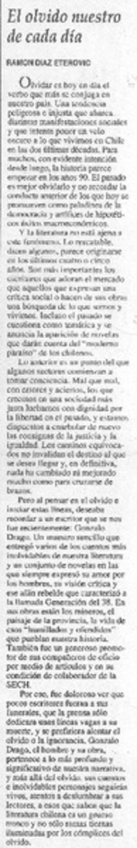 El olvido nuestro de cada día