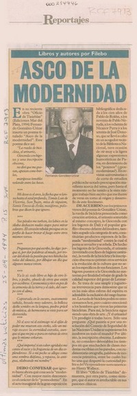 Asco de la modernidad