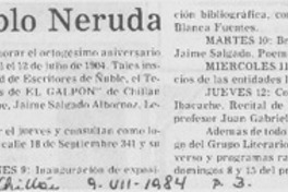 Recuerdan a Pablo Neruda