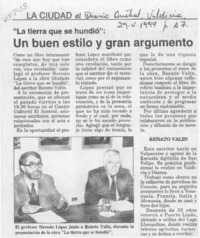 Un buen estilo y gran argumento  [artículo].