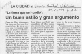 Un buen estilo y gran argumento  [artículo].