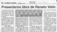 Presentaron libro de Renato Valín  [artículo].