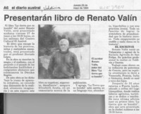 Presentarán libro de Renato Valín  [artículo].