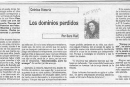 Los dominios perdidos  [artículo] Sara Vial.