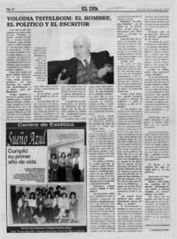 Volodia Teitelboim, el hombre, el político y el escritor