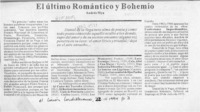 El último romántico y bohemio  [artículo] Andrés Mya.