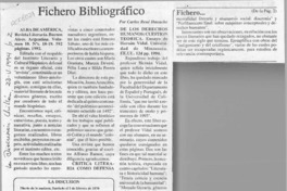Fichero bibliográfico  [artículo] Carlos René Ibacache.