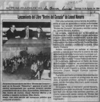 Lanzamiento del libro "Brotes del corazón" de Leonel Navarro  [artículo].