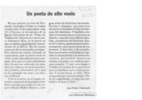 Un poeta de alto vuelo  [artículo] Juan Rubén Valenzuela.