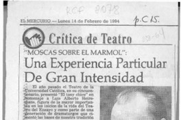 Una experiencia particular de gran intensidad  [artículo] Carola Oyarzún L.