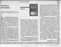 Teoría de la personalidad  [artículo] Hernán Corral Talciani.