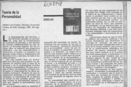 Teoría de la personalidad  [artículo] Hernán Corral Talciani.