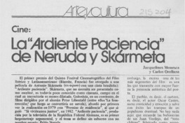 La "Ardiente paciencia" de Neruda y Skármeta