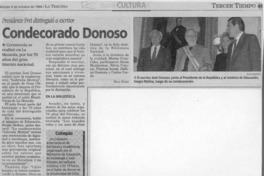 Condecorado Donoso  [artículo].