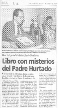 Libro con misterios del padre Hurtado