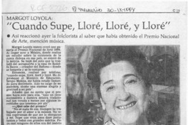 "Cuando supe, lloré, lloré, y lloré"  [artículo].