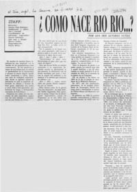 Cómo nace Río Río?