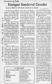 Enrique Sandoval Gessler  [artículo].