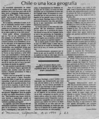 Chile o una loca geografía  [artículo] Lautaro Robles.