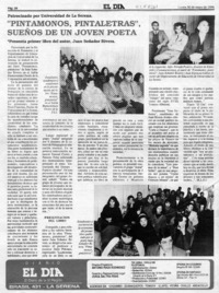 "Pintamonos, pintaletras", sueños de un joven poeta  [artículo] K. L. G.