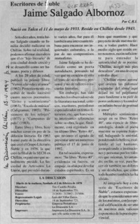 Jaime Salgado Albornoz  [artículo] C. R. I.