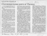 Conversaciones para el verano  [artículo] Agustín Squella Narducci.