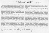 "Habráse visto"  [artículo] Alberto Arraño.