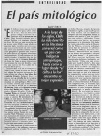 El país mitológico  [artículo] Gonzalo Contreras.