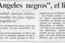 De qué trata "angeles negros", el libro de la polémica  [artículo].