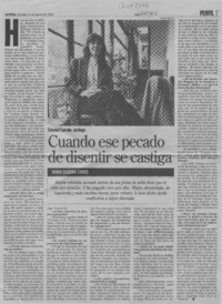 Cuando ese pecado de disentir se castiga  [artículo] María Eugenia Camus.