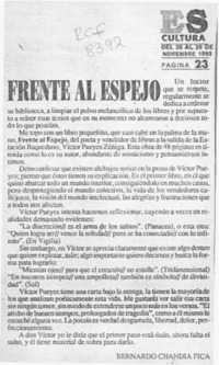 Frente al espejo  [artículo] Bernando Chandía Fica.