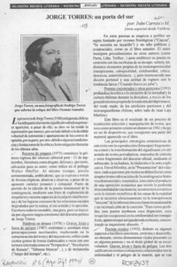 Jorge Torres, un poeta del sur