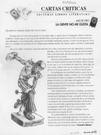 La gente no me gusta  [artículo] Camilo Marks.