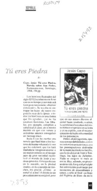 Tú eres piedra  [artículo] Hugo Montes Brunet.