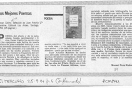 Los mejores poemas  [artículo] Manuel Peña Muñoz.