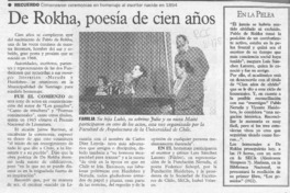 De Rokha, poesía de cien años