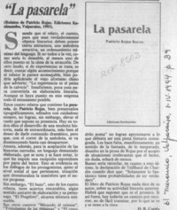 "La pasarela"  [artículo] H. R. Cortés.