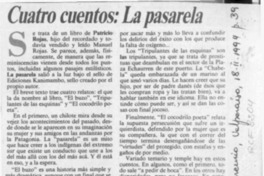 Cuatro cuentos, "La pasarela"  [artículo] Eugenio Rodríguez.