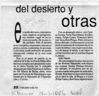 Del desierto y otras nadas  [artículo] Ignacio Iñiguez.