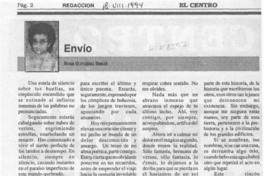 Envío  [artículo] Rosa González Baeza.