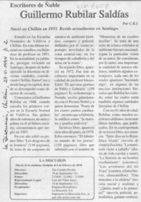 Guillermo Rubilar Saldías  [artículo] C. R. I.