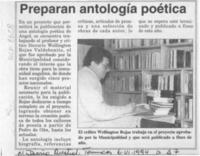 Preparan antología poética  [artículo].